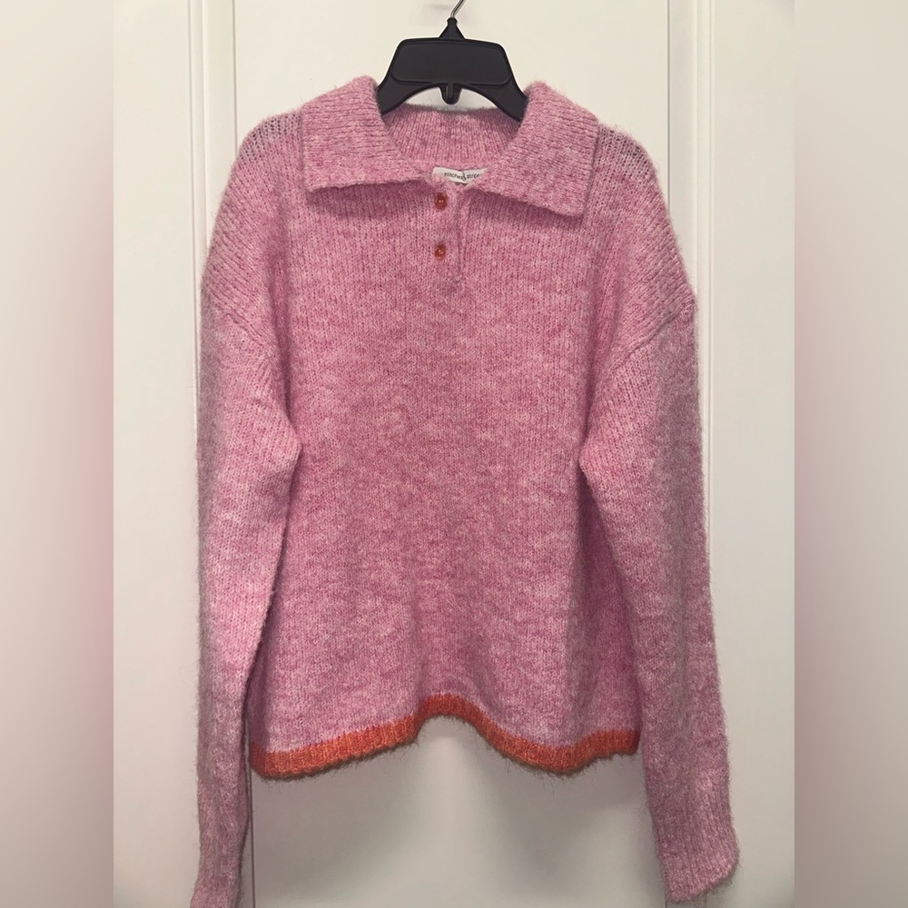 Stitches & Stripes Pink Orange Sweater NWOT Size Medium